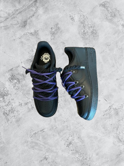 Air Force 1 | OW x Rope Schwarz/Lila