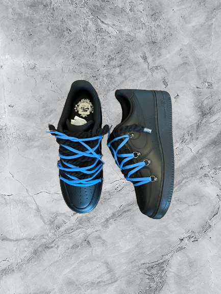 Air Force 1 | OW x Rope Schwarz/Blau