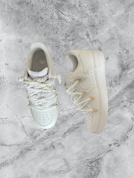 Air Force 1 | OW x Rope Weiß