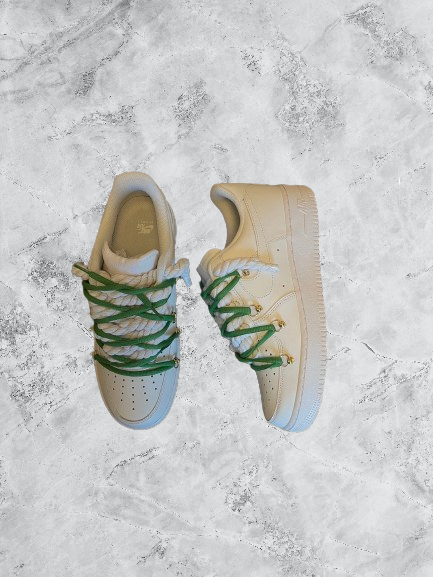 Air Force 1 | OW x Rope Weiß/Grün