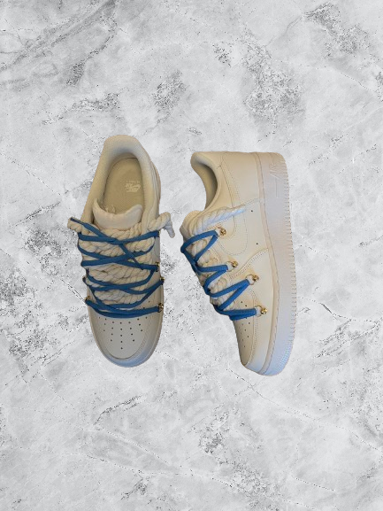 Air Force 1 | OW x Rope Weiß/Blau