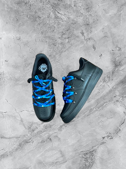 Air Force 1 | OW Camo Blau x Rope Schwarz