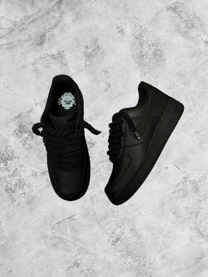 Nike Air Force 1 Rope Lace Schwarz