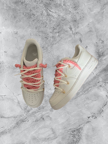 Air Force 1 | OW x Rope Weiß/RosaW