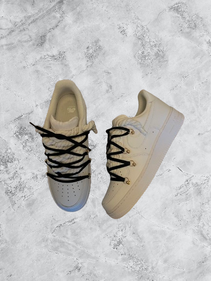 Air Force 1 | OW x Rope Weiß/Schwarz