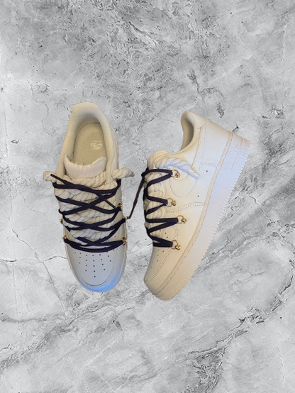 Air Force 1 | OW x Rope Weiß/Lila