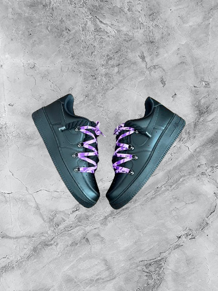 Air Force 1 | OW Camo Lila x Rope Schwarz