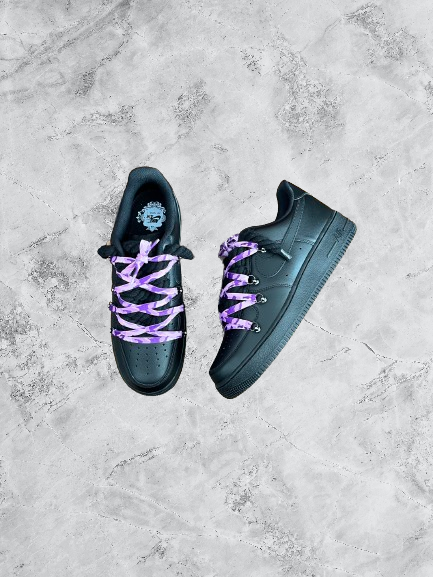 Air Force 1 | OW Camo Lila x Rope Schwarz