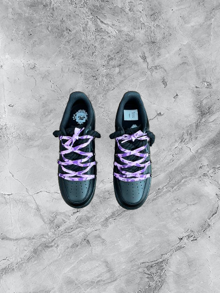 Air Force 1 | OW Camo Lila x Rope Schwarz