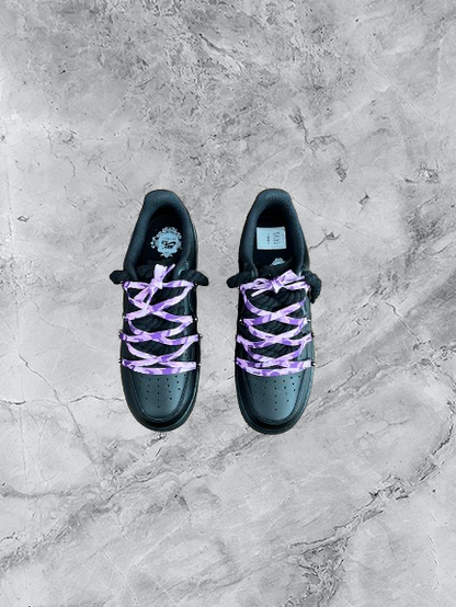 Air Force 1 | OW Camo Lila x Rope Schwarz